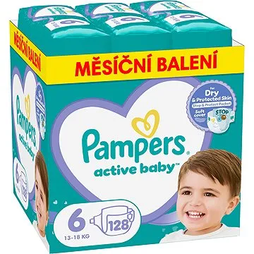 PAMPERS Active Baby veľkosť 6, Monthly Pack 128 ks (8006540032688)