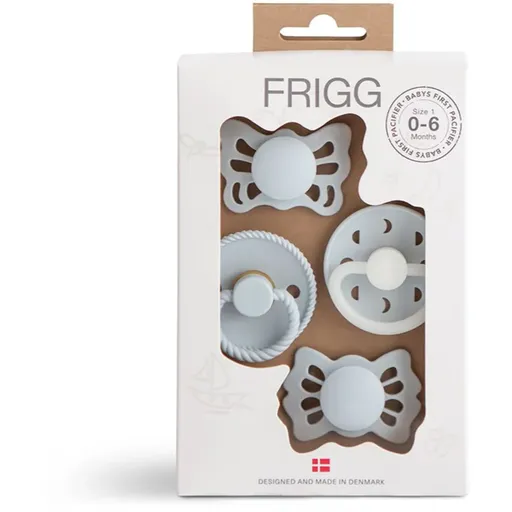 FRIGG Baby's First Pacifier​ Moonlight Sailing cumlík Powder Blue