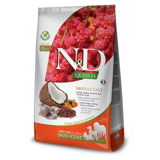N&D Quinoa Skin & Coat Herring & Coconut pre psov 2,5 kg