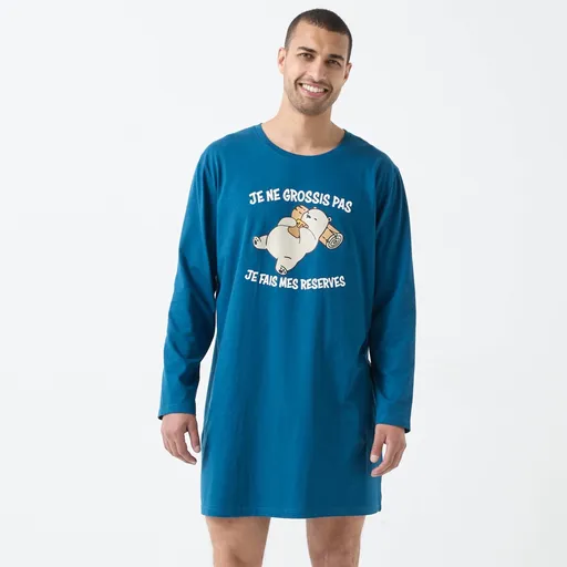 Maxi pyžamové tričko s potlačou