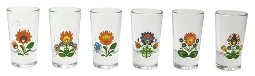 MAKRO - Sada pohárov sklo FOLK 25ml