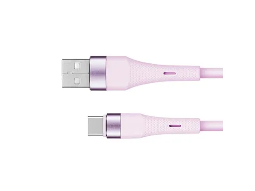Kábel KRUGER & MATZ KM1268-1P Basic USB/USB-C 1m Pink