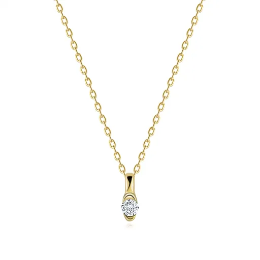 Zlatý náhrdelník 9K so zirkónom v jemnom minimalistickom prevedení