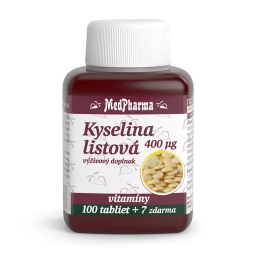 MedPharma Kyselina listová 400mcg 107 tabliet