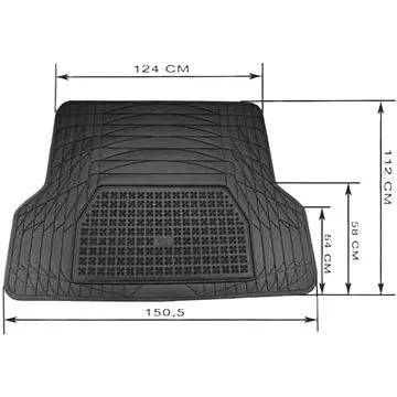 ACI univerzálna gumová vložka do kufra s možnosťou úpravy tvaru (max. rozmery 112 × 124/150,5 cm) (9907X07)