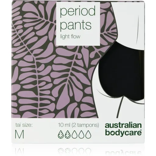 Australian Bodycare Period Pants menštruačné nohavičky pre slabú menštruáciu veľkosť M 1 ks