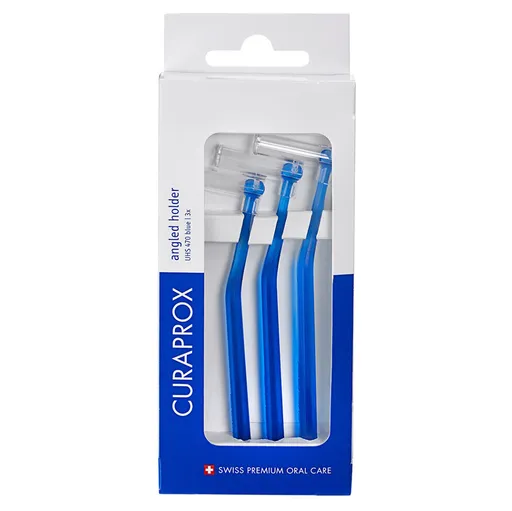 CURAPROX UHS 470 modrý držiak 3 kusy