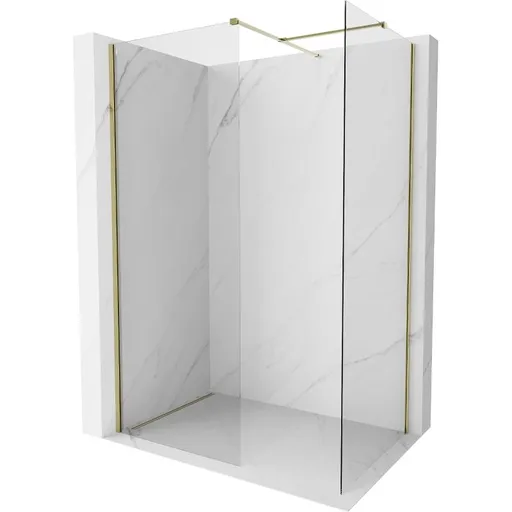 MEXEN/S - Kyoto-X Sprchová zástena WALK-IN 120 x 110, transparent 10 mm, zlato 800-120-202-50-00-110-X