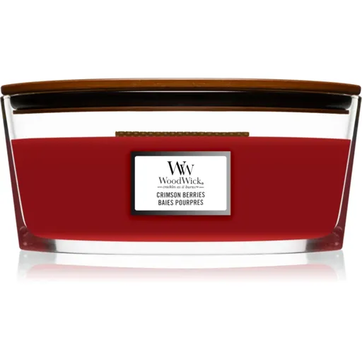 Woodwick Crimson Berries vonná sviečka s dreveným knotom (hearthwick) 453,6 g