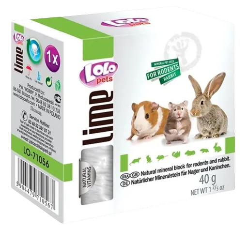 Lolo Prírodný minerálny kameň pre hlodavce 40 g
