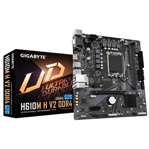 GIGABYTE MB Sc LGA1700 H610 H V3 DDR4, Intel H610, 2xDDR4, 1xHDMI, 1xVGA, mATX