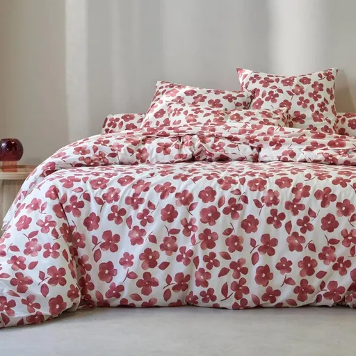 Bavlněné povlečení Petúnie, růžové, 140 x 200 cm