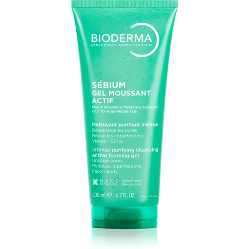 Bioderma Sébium Gel Moussant Actif hĺbkovo čistiaci gél pre mastnú a problematickú pleť 200 ml
