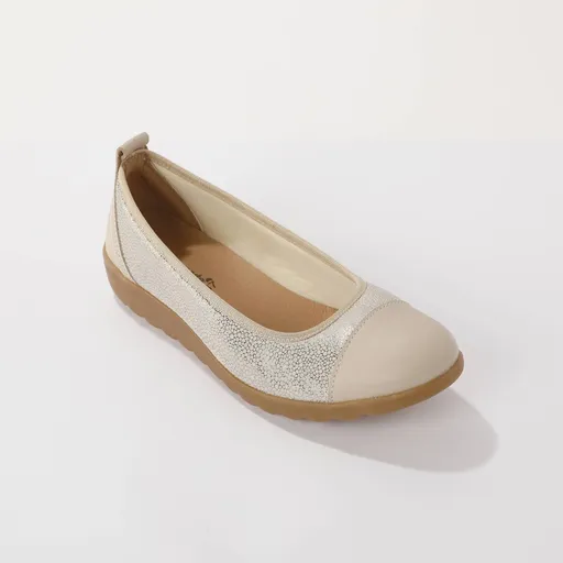 Kožené baleríny s pružnými časťami