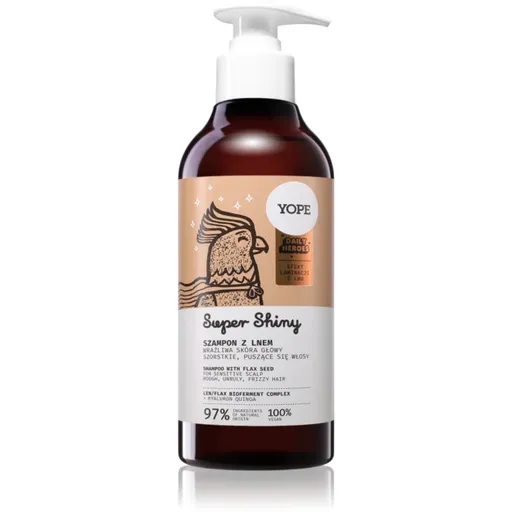 Yope Daily Heroes Super Shiny šampón pre lesk vlnitých a kučeravých vlasov 170 ml