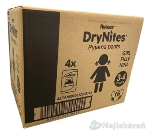 DryNites natah.kalh.chlapci 3-4roky/12-21kg/4x16ks