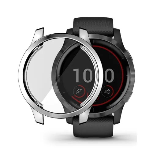 Ochranný obal Garmin Vivoactive 4S / Garmin Venu 2S strieborný
