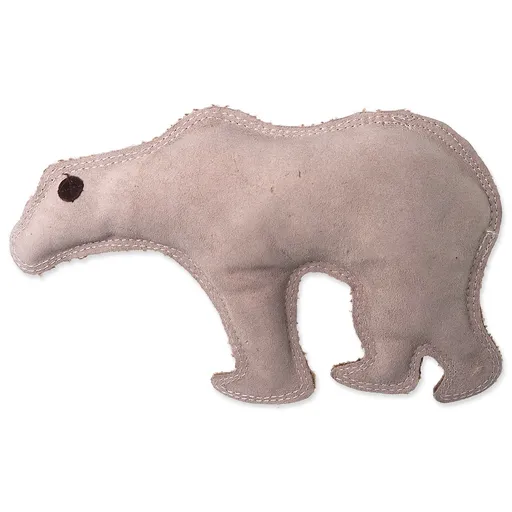 Hračka Dog Fantasy Dura-fused medveď pískací, koža a juta 28cm