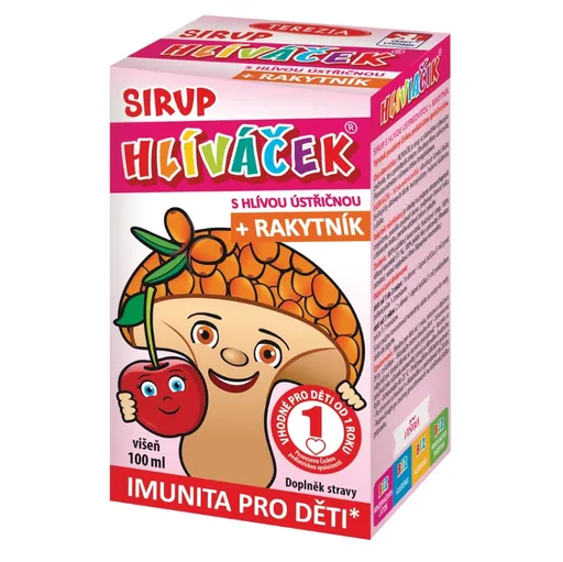 TEREZIA sirup Hliviačik s hlivou ustricovitou a rakytníkom Višňa 100 ml