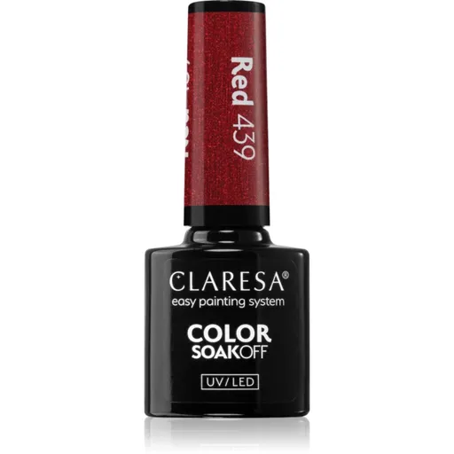 Claresa SoakOff UV/LED Color Warm Feelings gélový lak na nechty odtieň Red 439 5 g