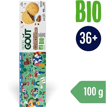 Good Gout BIO Maslové sušienky plnené lieskovoorieškovým krémom (100 g) (3760269312876)