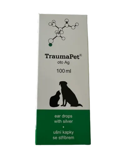 TraumaPet kvapky do uší so striebrom pre psy a mačky 100ml