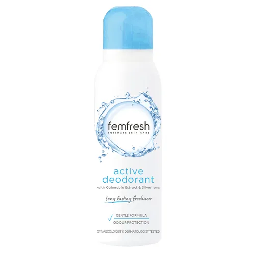 FEMFRESH Intímny dezodorant Active s iónmi striebra 125 ml