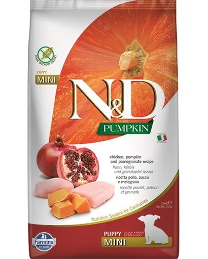 Farmina N&D dog PUMPKIN (GF) puppy mini, chicken & pomegranate 2,5kg