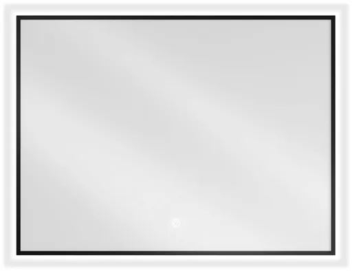 MEXEN - Erma zrkadlo s osvetlením 80 x 60, LED 6000K, čierny rám 9814-080-060-611-70