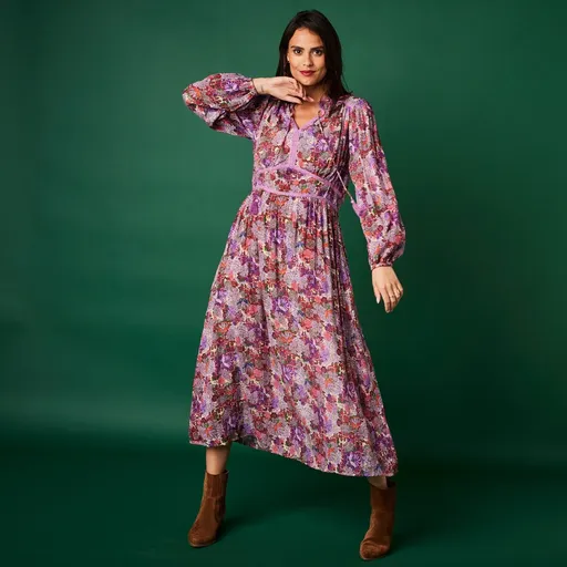 Dlhé vzdušné šaty s potlačou