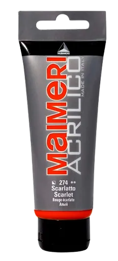 MAIMERI ACRILICO - Akrylové farby 274 - scarlet, 0,075 L