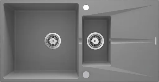 DEANTE DEANTE - Corio metalický šedý granitový drez, 1,5-miska s odkvapkávačom ZRC_S513