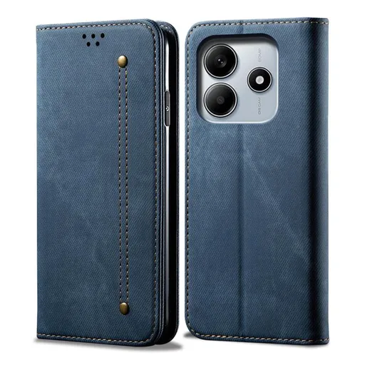 DENIM Peňaženkový kryt pre Xiaomi Redmi Note 14 modrý