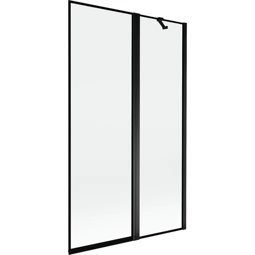 MEXEN - MIST vaňová zástena 110x150 cm 6mm f+s, čierna, okraj, pravá 8A9-110-011-70-70-P