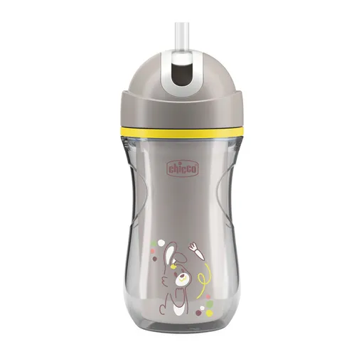 Chicco Sport Cup hrnček s rúrkou Grey 266 ml