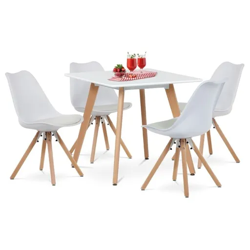 Jedálenský set Autronic 80x80 cm biela mat 10953