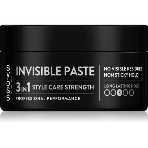 Syoss Invisible Hold transparentná stylingová pasta pre stredne silnú fixáciu 100 ml
