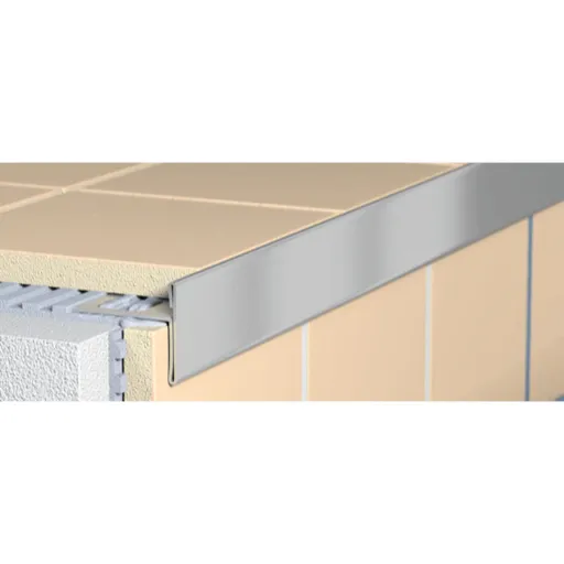 Lišta schodová Havos, nerez, dĺžka 250 cm, výška hrany 11 mm, OSPNRZK1011250