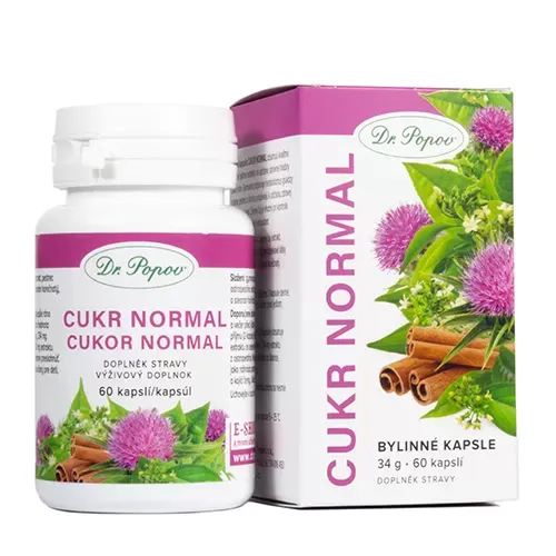 Dr. Popov Bylinné kapsle Cukr normal 60 kapsúl