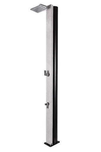 Hanscraft Solárna sprcha GARDEN ŽULA s oplachom nôh (antracit / imitácia kameňa)