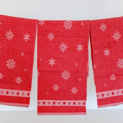 Polášek Utierka Egypt so zimným motívom – 3 ks - č. 111 | Červená