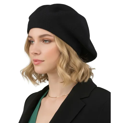 Dámska čierna baretka – ikonický doplnok s výraznou eleganciou