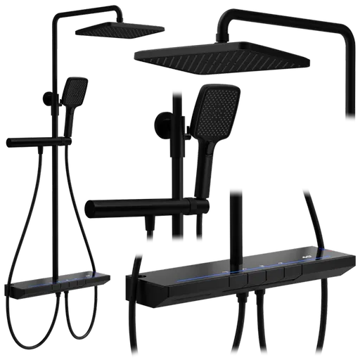 REA REA - Sprchový set s termostatom Pedro Black REA-P0897