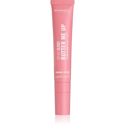 Rimmel Oh My Gloss! Butter Me Up hydratačný balzam na pery odtieň 002 Bubble Gum 15 ml
