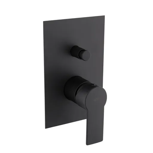 Sprchová a vaňová batéria SAT B-Way vrátane podomietkového telesa čierna matná SATBSBW215