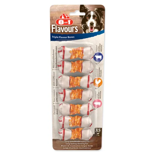 8IN1 Triple Flavour kosť žuvacia XS 7 kusov