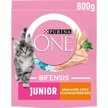 Purina ONE Bifensis Junior s kuracím a celozrnnými obilninami 800 g (8445290248039)
