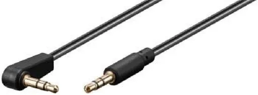 PremiumCord Kábel Jack 3.5mm - 3,5 mm konektor 90 ° M / M 1,5 m