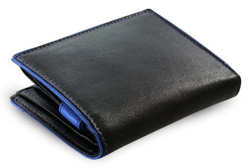 Čiernomodrá pánska kožená peňaženka s vnútornou zápinkou 514-8140-60/91