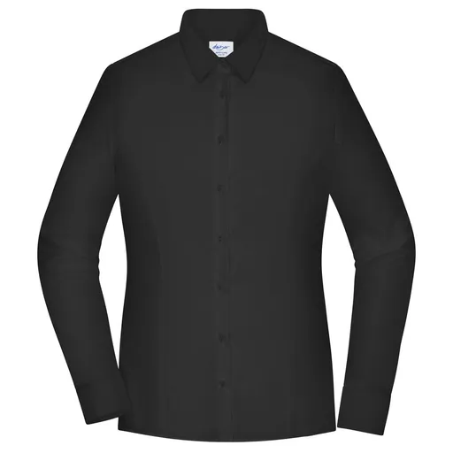 James & Nicholson (Daiber) Dámska košeľa s dlhým rukávom JN1371 - Čierna | 2XL